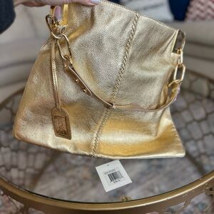 Badgley Mischka Gold Shoulder Bag